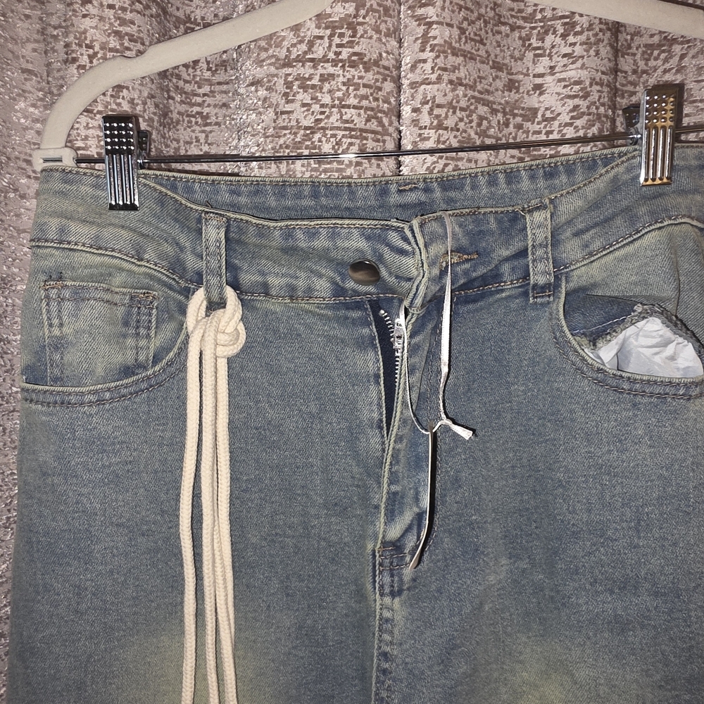 DAVI & DANI Denim Jeans with Multicolor Hem - Picture 2 of 9